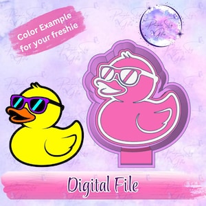 Cool Duck STL DIGITAL FILE For Mold Housing - Freshies, Silicone Mold Resin Art, Wax Melts, Candy Molds, Silicone Mold Housing