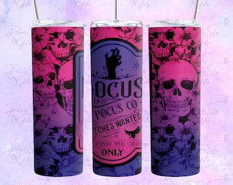 20 oz or 30 oz Purple and Pink Hocus Stainless Steel Tumbler