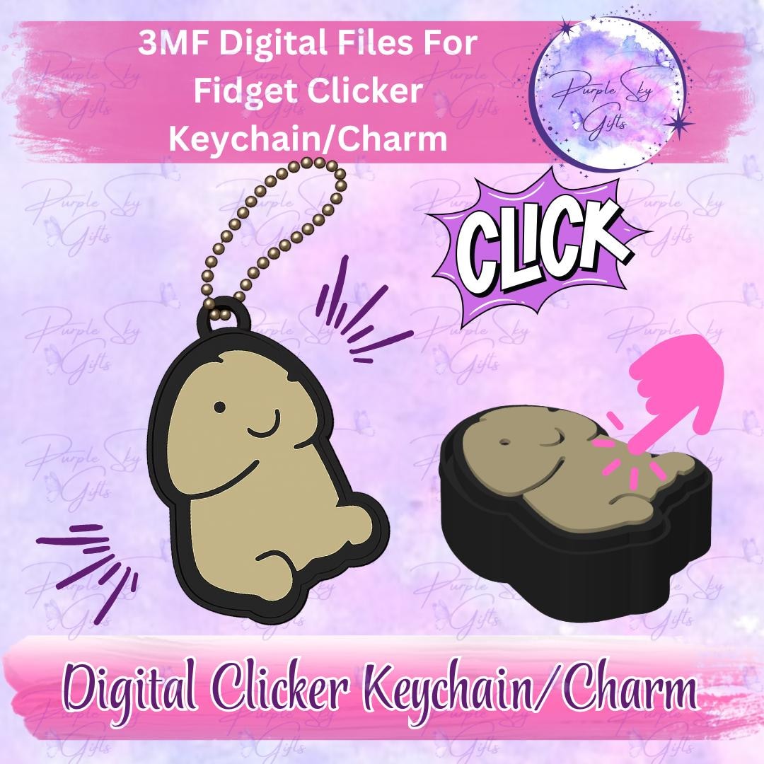 Richard Peen Fidget Keyboard Clicker Keychain/charm and Desktop