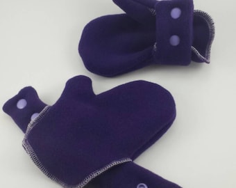 Purple Infant/Toddler Polartec no slip Mittens