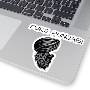 Pure Punjabi Desi Stickers, Indian Stickers, Punjabi Cultural Kiss-Cut Stickers, Turban and Beard Stickers, Gifts for Him