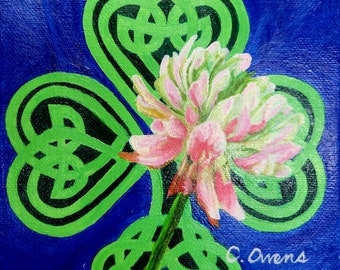 Celtic Clover and Triscale Painting