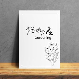 Planting And Gardening Printable Kit With Plant List, DIY Projects, Easy Care Seeds – A4 And US Letter Garden Schedule And Equipment