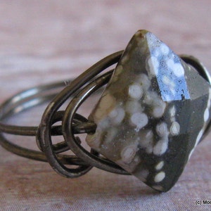 Ocean Jasper Ring, Gift for Woman, Handmade Custom Ring, Diamond Facet Gem Ring, Unique Stone Ring, Custom Sized Ring, Handmade Gifts woman image 6