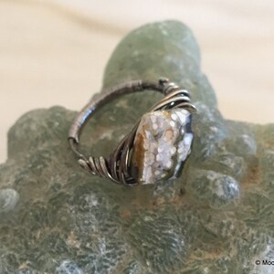 Ocean Jasper Ring, Gift for Woman, Handmade Custom Ring, Diamond Facet Gem Ring, Unique Stone Ring, Custom Sized Ring, Handmade Gifts woman image 4
