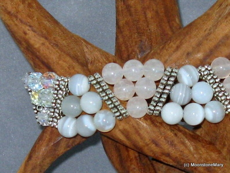 rose quartz and blue lace agate