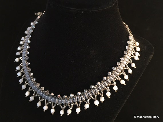 Bridal Tiara Bridal Circlet Shell Crystal Necklace | Etsy