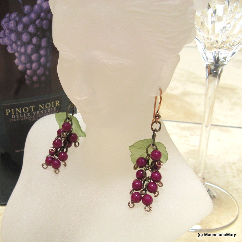 Earrings craft kit, Learn to Make Jewelry, tutorial, how to make earrings, DIY jewelry, wine lovers gift, crafty Mothers Day gift, wine love image 5