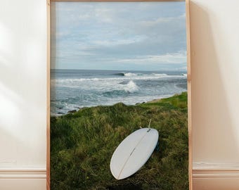 Irish Coast Photography - Surf spot in Ireland Coastal Print - Vintage Style - Cold Water Surf Trip - Coastal Home Decor - Beach House