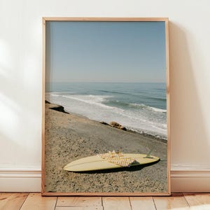 California Surfing Print - San Diego Surf - Beach House Decor - Surfboard Print - Vintage California Style