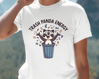 Panda Energy Unisex Tee, Animal Lover Shirt, Funny Quote Top, Wildlife Lover Apparel