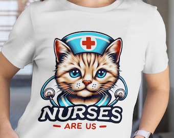 Cat Nurse T-Shirt: Funny Quote, Unisex Cotton Tee