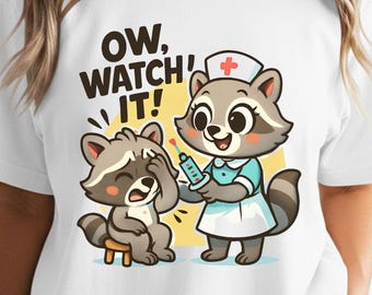 Grappig T-shirt met wasbeerprint: Unisex T-shirt voor dierenliefhebbers