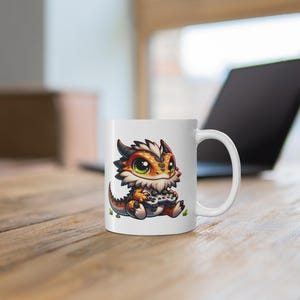 Videospiel Bearded Dragon Becher, lustige Kaffeetasse für Tierliebhaber, Geburtstag Geschenkidee, Gamer Becher, Becher für besondere Ereignisse, 11 Unzen Becher