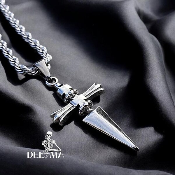 Men's Punk Buckle Strap Ring&Chain Necktie Choker main image 0