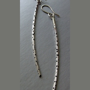 Branch Earrings, Minimalist, Long Dangle Earrings, Textured Bark, Botanical Jewelry,  Organic, Tree Earrings, Artisan Jewelry