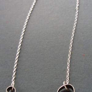 Organic Loops Pendant, Silver Ovals, Funky Circles, Edgy, Modern Necklace, Artisan Metalwork image 4