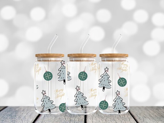 Christmas Cups - 16Oz Xmas Red Decor Gift Mug with Lid and Straw Holiday  Tumbler