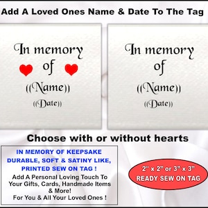 SEW ON TAGS/In Erinnerung an