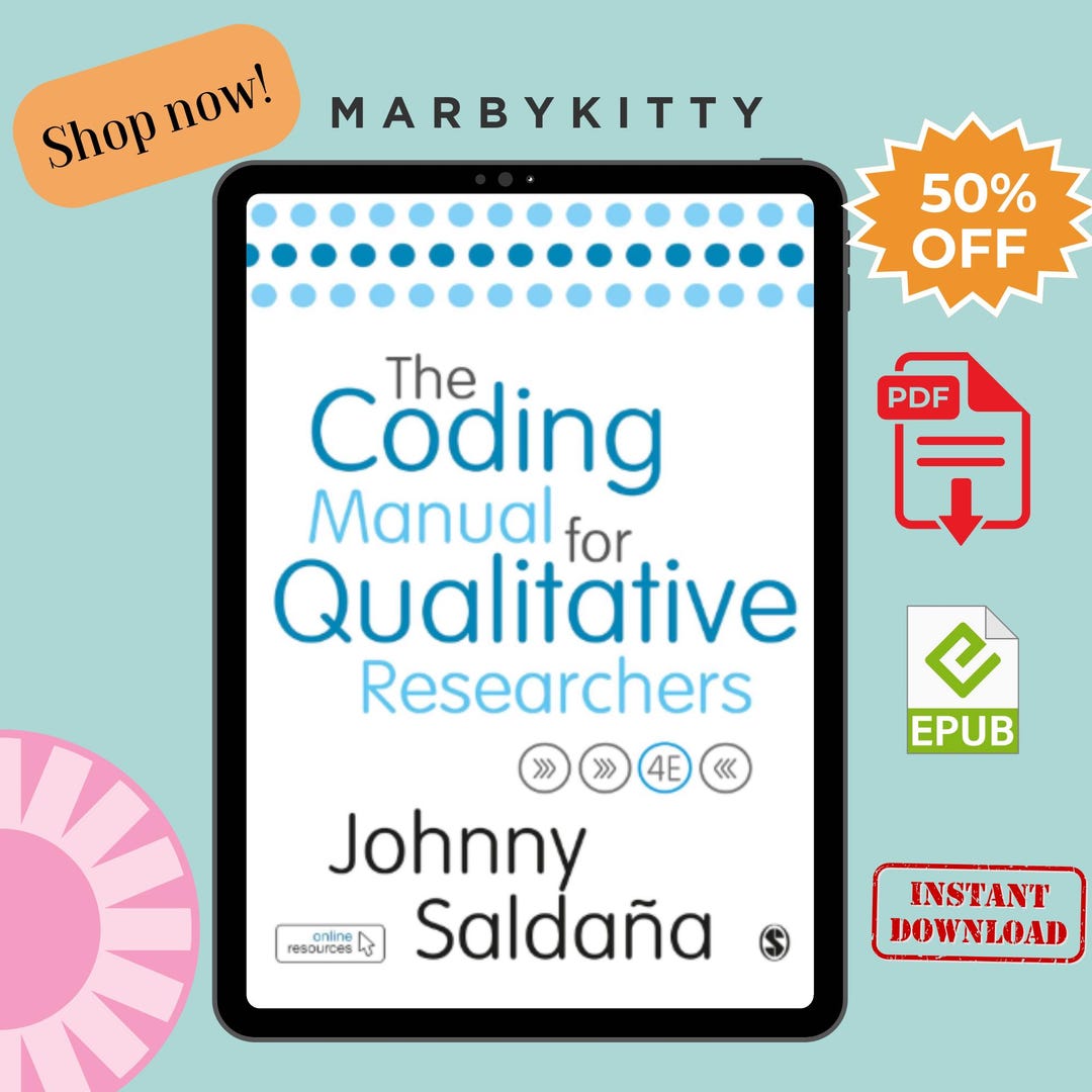 The Coding Manual for Qualitative Researchers Fourth Edition - Etsy