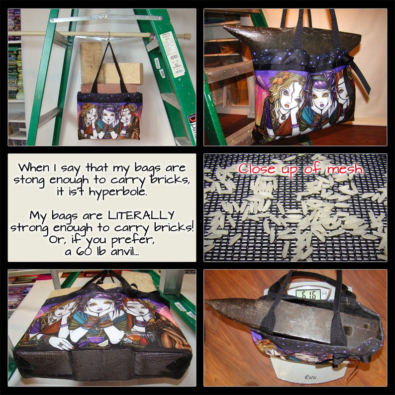 book bag gym bag beach tote large purse Amy Brown Goblin Mask Steampunk tote bag shoulder bag book tote canvas tote
