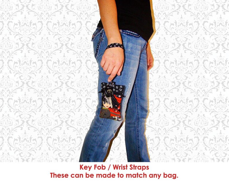 Myka Jelina Lucy Steampunk zippered pouch wristlet travel bag,