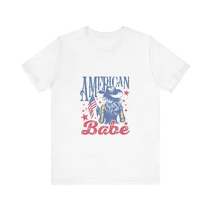 American Babe T-Shirt | Fourth of July Eagle Shirt, American Flag Graphic Tee, Patriotic Women's Top