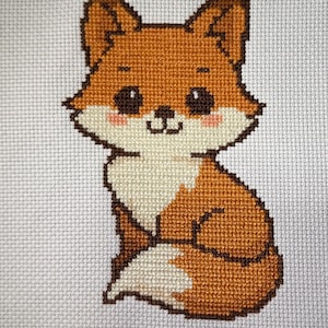 Tiny Fox Cross Stitch Pattern