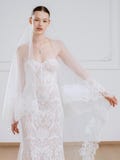 Lace Wedding Veil, Ivory Spanish Mantilla, Cathedral Bridal Veil product logo