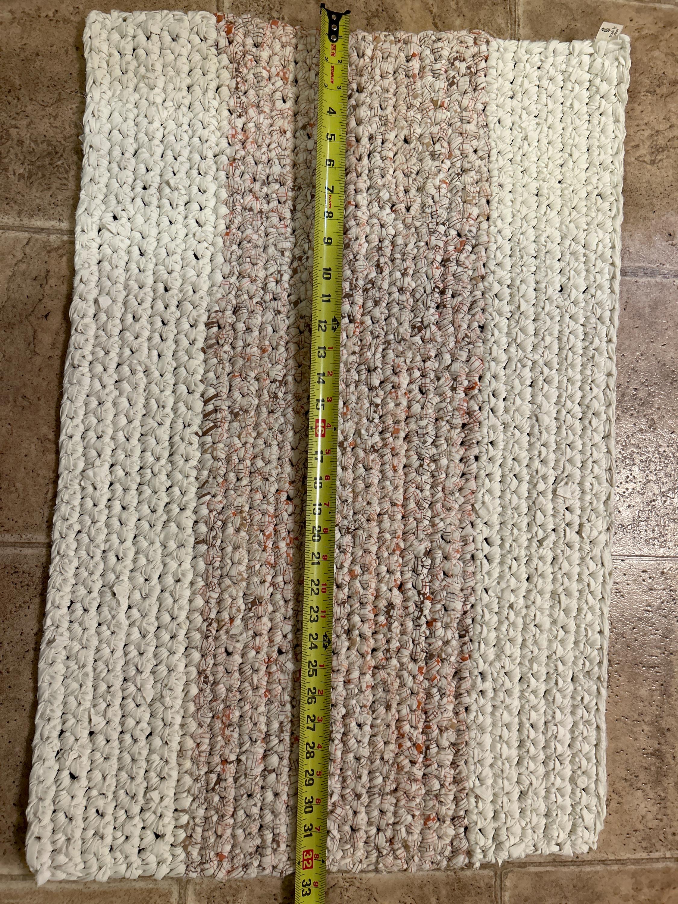 Upcycled Crochet Rug - Etsy