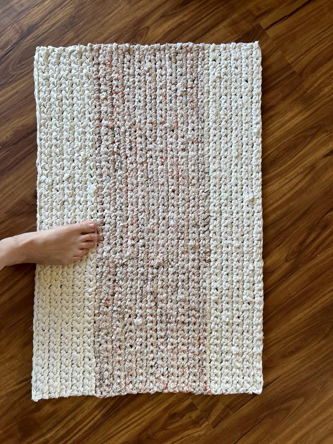 Upcycled Crochet Rug - Etsy