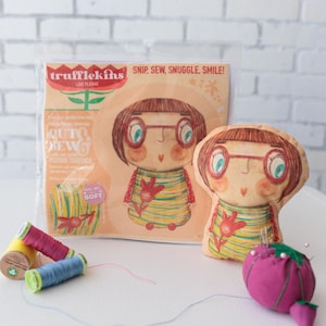 Summer Craft Sewing Kit for Beginners | DIY Cut & Sew Doll Kit | Fun Indoor Activity for Kids and Adults | Gift Idea