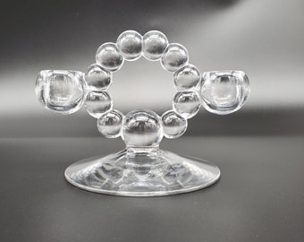 vintage imperal glass bubble candelabra candleholder