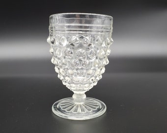 vintage glass hobnail votive egg cup vase