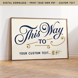 Personalised Event Arrow Sign - Wedding Parking, Directional Signs, Direction Signage - Print Your Own Digital File!