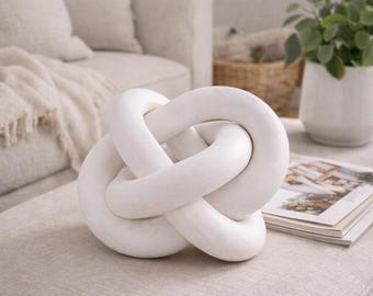 Modern Wood Knot Sculpture, Minimalist Tabletop Decor, Smooth Finish Accent