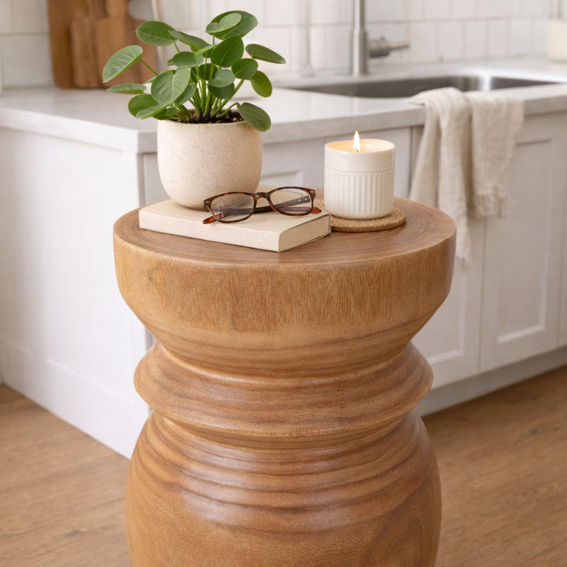 Small Solid Wood Stump Side Table 15.75"h Rustic Round End Table - Etsy