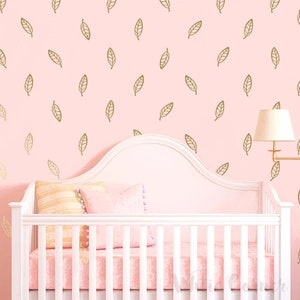 Wandtattoo Blätter - Blätter Wandtattoo Set, Vinyl Wandtattoo, Wanddeko, Kinderzimmer Wandtattoo, Baum Blätter Wandaufkleber ga24