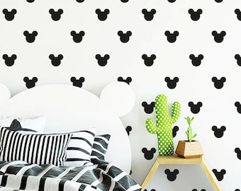 Mickey Mouse Wall Decal - Mickey Heads Decal, Kids Room Decal, Disney Wall Decal, Disney Sticker, Nursery Décor, Gift or Him ga288