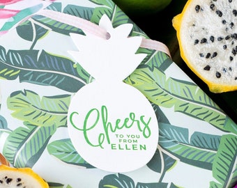 Letterpress Gift Tags with Personalized Name | Custom Celebration Gift Tag | Design T218