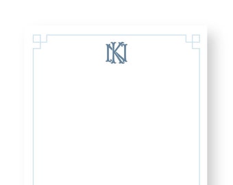 Personalized Border Notepad | Custom Chinoiserie Name Notepad | BF-9