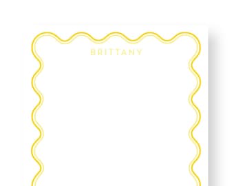 Personalized Border Notepad | Custom Wavy Name Notepad | BF-3