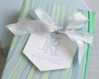 Letterpress Gift Tags with Personalized Monogram | Custom Monogram Gift Tag | Design T237