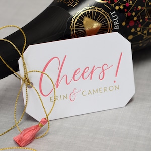 Letterpress & Foil Gift Tags with Personalized Name | Custom Celebration Gift Tag | Design T327
