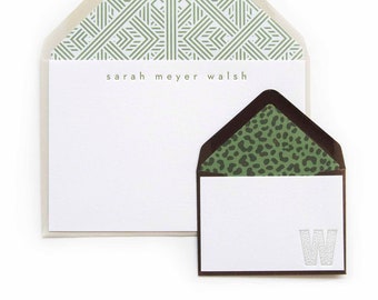 One Color Letterpress Custom Notes or Enclosures from the Notes & Enclosures Collection | D78