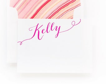 One Color Letterpress Custom Notecards from the Personal Stationery Collection | D44