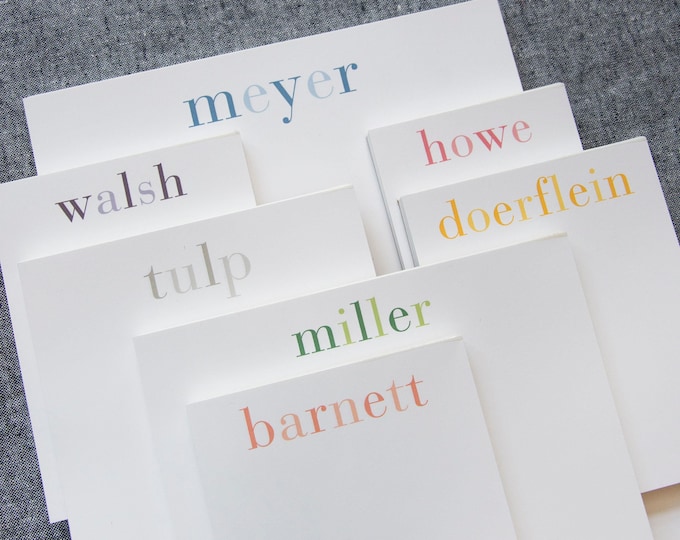 Personalized Rainbow Shaded Notepad: Custom Colorful Stationery Gift