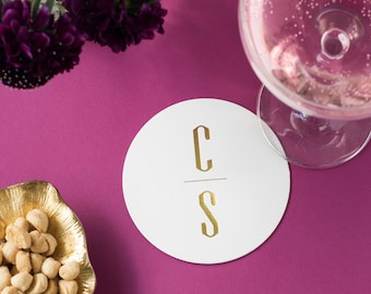 Create Your Own Customized Foil Coasters | Great for parties and weddings!