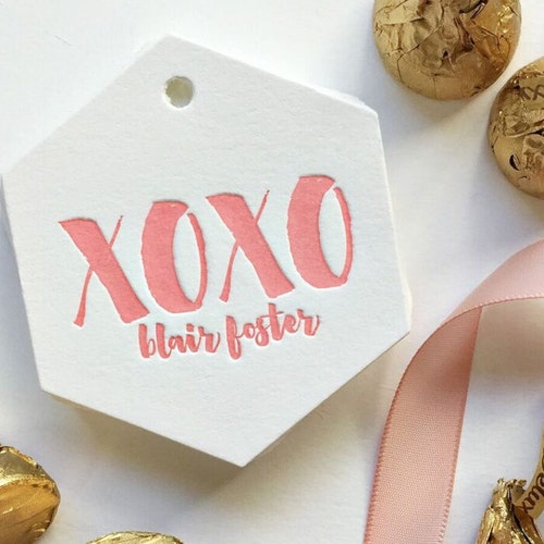 Personalized Gift Tags Design T88 Custom XOXO Gift Tag Etsy