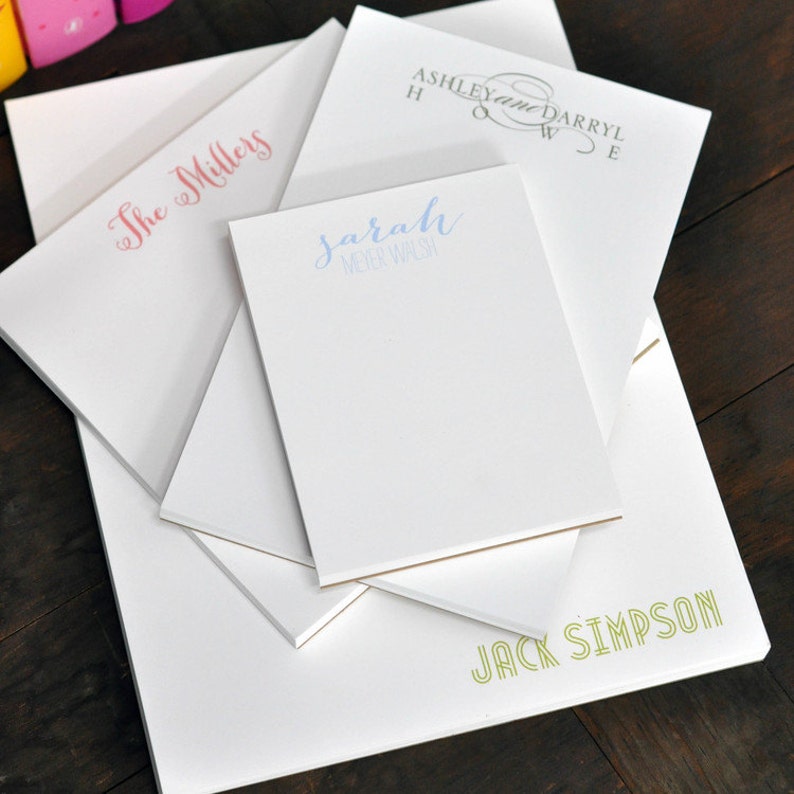 Personalized Note Pad Combo Sets Custom Notepad Etsy